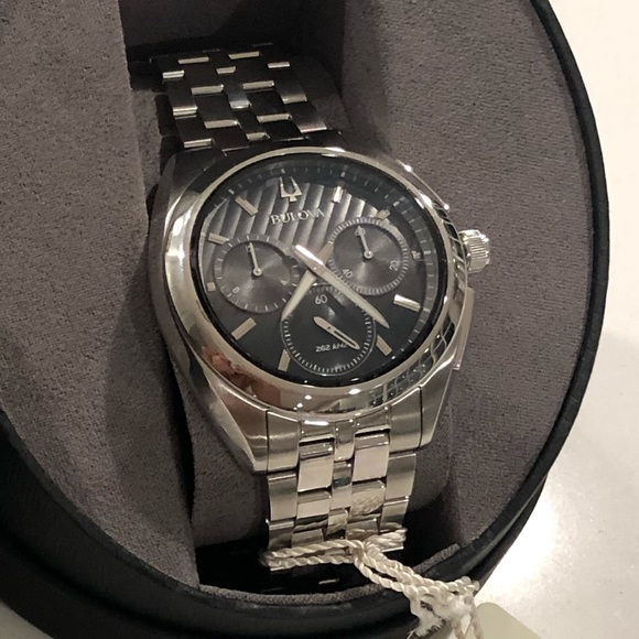 Bulova Men’s Grey Stainless Steel Watch-96A186 - Picture 7 of 7